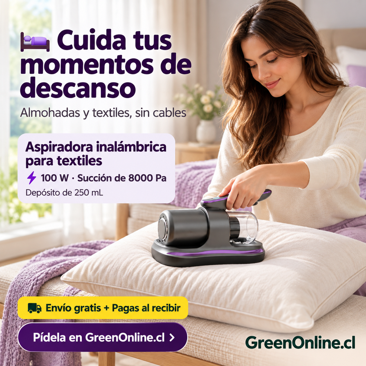 Aspiradora Profunda Eliminación Ácaros.