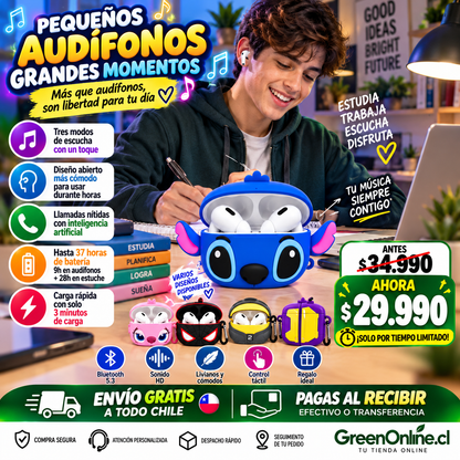 Audífonos inalámbricos recargables