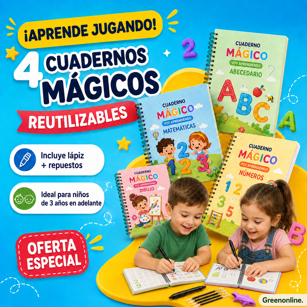 Set Cuaderno Magic Caligrafía