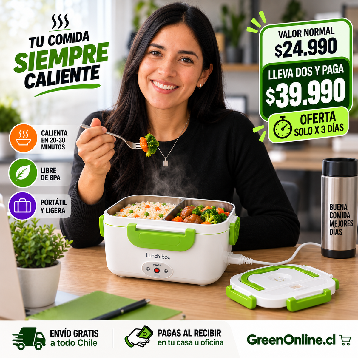 Lonchera Electrica Termica Portatil 12v