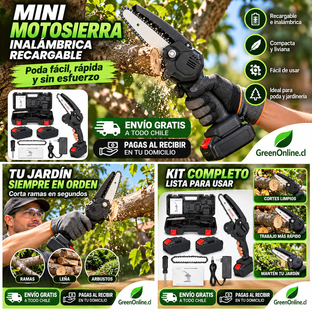 Motosierra Inalámbrica + Batería